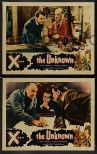 4k819 X THE UNKNOWN 7 LCs '57 Dean Jagger, it kills but it cannot be killed, Hammer horror sci-fi!