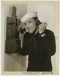 4m079 ANCHORS AWEIGH 8x10.25 still '45 great close up of sailor Gene Kelly using pay phone!