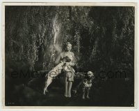 4m097 AREN'T WE ALL 8x10 still '32 Gertrude Lawrence sitting with Dalmatian puppies!