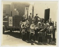 4m143 BOY MEETS GIRL 8.25x10 still '38 James Cagney on back of studio truck with Native Americans!