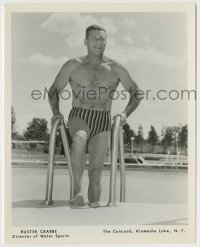 4m159 BUSTER CRABBE 8x10.25 publicity still '50s when he was a Director of Water Sports in NY!