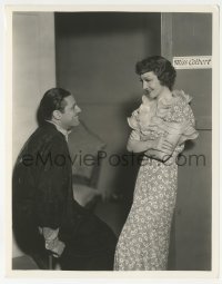 4m200 CLAUDETTE COLBERT 8x10.25 still '35 outside her dressing room with co-star by Ray Jones!