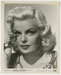 4m202 CLEO MOORE 8.25x10 still '56 the sexy blonde bad girl applying eye makeup for Over-Exposed!