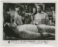 4m235 CURSE OF FRANKENSTEIN 8.25x10 still '57 Peter Cushing with monster Christopher Lee in lab!