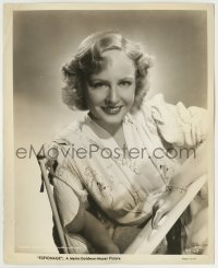 4m311 ESPIONAGE 8.25x10 still '37 great seated smiling portrait of pretty Madge Evans!