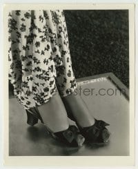 4m319 FAY WRAY 8x10 still '30s super close up of her dubonnet hostess slippers by Schafer!
