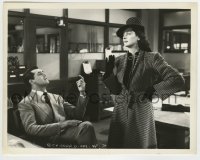 4m457 HIS GIRL FRIDAY 8x10.25 still '40 seated Cary Grant argues with pretty Rosalind Russell!