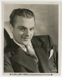 4m514 JAMES CAGNEY 8x10 still '35 great smiling head & shoulders portrait in suit & tie from G-Men!