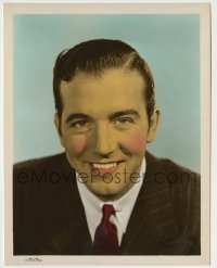 4m003 JOHN PAYNE color-glos 8x10.25 still '53 head & shoulders smiling portrait in suit & tie!