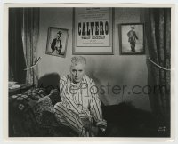 4m588 LIMELIGHT 8.25x10 still '52 Charlie Chaplin in pajamas by circus poster in his bedroom!