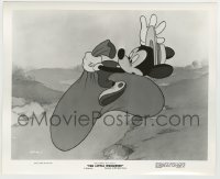 4m593 LITTLE WHIRLWIND 8.25x10 still '41 Disney, Mickey Mouse's huge bag is trying to get away!