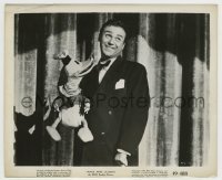 4m633 MAKE MINE LAUGHS 8.25x10 still '49 French ventriloquist Robert Lamouret w/Donald Duck puppet!