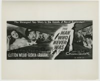 4m648 MAN WHO NEVER WAS 8.25x10 still '56 Clifton Webb, Gloria Grahame, art used on the 24-sheet!