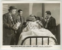 4m651 MANPOWER 8x10.25 still '41 George Raft, Hale & McHugh visit Edward G. Robinson in hospital!