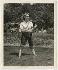 4m665 MARTHA O'DRISCOLL 8.25x10 still '43 the sexy Universal actress fishing in her spare time!
