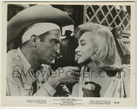 4m682 MISFITS 8x10.25 still '61 close up of sexy Marilyn Monroe & bandaged Montgomery Clift!