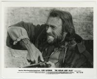 4m734 OUTLAW JOSEY WALES 8.25x10 still '76 great c/u of Clint Eastwood with gun gritting his teeth!