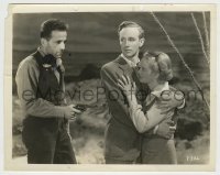 4m752 PETRIFIED FOREST 8x10.25 still '36 Humphrey Bogart points gun at Bette Davis & Leslie Howard!