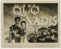 4m776 QUO VADIS candid 8.25x10.25 still '51 Robert Taylor & Deborah Kerr over flaming title!