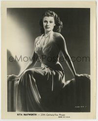 4m800 RITA HAYWORTH 8.25x10.25 still '40s incredible seated portrait wearing beautiful gown!