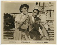 4m808 ROMAN HOLIDAY 8.25x10.25 still R60 Gregory Peck & beautiful Audrey Hepburn eating ice cream!