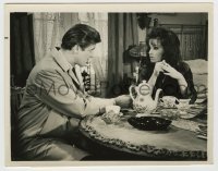 4m824 SAINT TV 7.25x9 still '67 Roger Moore discusses death with guest star Kate O'Mara!