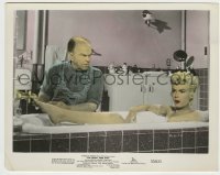 4m042 SEVEN YEAR ITCH color 8x10.25 still '55 Victor Moore & Marilyn Monroe with toe caught in bath!