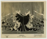 4m845 SLEEPING BEAUTY 8x9.75 still '59 Disney cartoon classic, Maleficent surrounded by guards!
