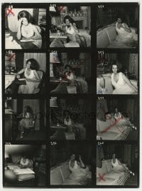4m860 SOPHIA LOREN deluxe 7.5x10 contact sheet '60s great images of the sexy star relaxing at home!