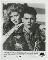 4m923 TOP GUN 8x10 still '86 best portrait of fighter jet pilot Tom Cruise & sexy Kelly McGillis!