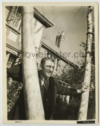 4m951 VICTOR MCLAGLEN 8x10.25 still '30s the giant actor by trees outside his house!
