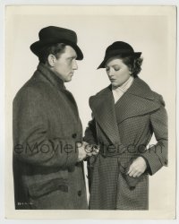 4m974 WHIPSAW deluxe 8x10 still '35 Spencer Tracy with handcuffs by Myrna Loy by Ted Allen!