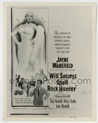 4m978 WILL SUCCESS SPOIL ROCK HUNTER 8x10.25 still '57 Jayne Mansfield, Tony Randall, newspaper ad!