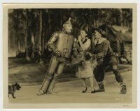 4m986 WIZARD OF OZ 8x10.25 still '39 Judy Garland & Ray Bolger catch falling Jack Haley, Toto too!