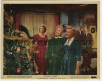 4m054 YOUNG AT HEART color 8x10 still #6 '54 Doris Day & Dorothy Malone by Christmas tree!