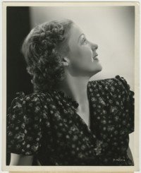 4m524 JEAN MUIR 8.25x10 still '37 profile portrait by Bachrach from The Outcasts of Poker Flat!