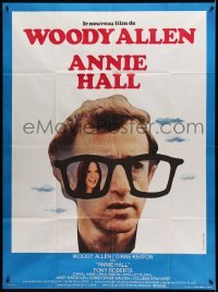 4p556 ANNIE HALL French 1p '77 different image of Woody Allen with Diane Keaton in huge glasses!