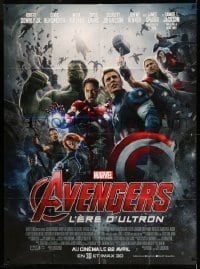 4p561 AVENGERS: AGE OF ULTRON advance French 1p '15 Marvel's Iron Man, Captain America, Hulk, Thor!