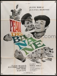 4p565 BANANA PEEL French 1p '63 Jeanne Moreau, Jean-Paul Belmondo, directed by Marcel Ophuls!