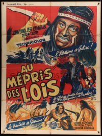4p567 BATTLE AT APACHE PASS French 1p '52 different Rene Lefebvre art of Geronimo & Cochise!