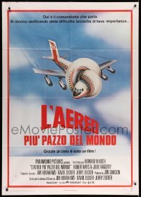 4p107 AIRPLANE Italian 1p '80 classic zany parody by Jim Abrahams and David & Jerry Zucker!