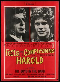4p057 BOYS IN THE BAND Italian 2p '70 William Friedkin gay classic, Leonard Frey, La Tourneaux!