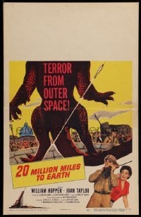 4p249 20 MILLION MILES TO EARTH WC '57 out-of-space creature invades the Earth, cool monster art!