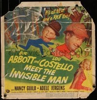 4p256 ABBOTT & COSTELLO MEET THE INVISIBLE MAN WC '51 great art of Bud & Lou with monster!