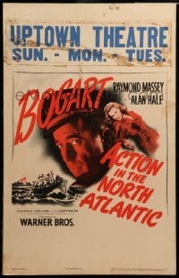 4p258 ACTION IN THE NORTH ATLANTIC WC '43 great close up of Humphrey Bogart + sexy Julie Bishop!