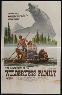 4p259 ADVENTURES OF THE WILDERNESS FAMILY WC '75 Ralph McQuarrie artwork of family on raft!