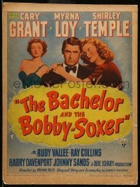 4p265 BACHELOR & THE BOBBY-SOXER WC '47 Myrna Loy orders Cary Grant to date Shirley Temple, rare!