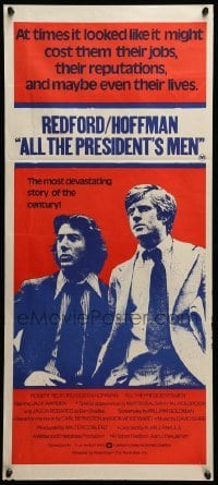 4r600 ALL THE PRESIDENT'S MEN Aust daybill '76 Hoffman & Robert Redford as Woodward & Bernstein!