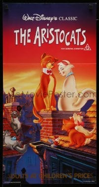 4r610 ARISTOCATS Aust daybill R86 Walt Disney feline jazz musical cartoon, great colorful image!