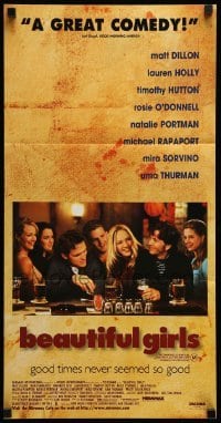 4r621 BEAUTIFUL GIRLS Aust daybill '96 Matt Dillon, Uma Thurman, Lauren Holly, Rosie O'Donnell!